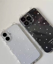 Vini（ヴィニ）の「猫耳 クリア スター iPhone ケース 13.14.15.16.17.17Pro（スマホケース/カバー）」