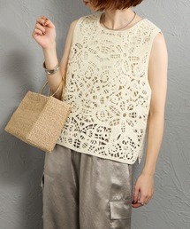 MARMARMAR（マーマーマー）の「[MARMARMAR/マーマーマー] レース編み ニットベスト（ベスト）」