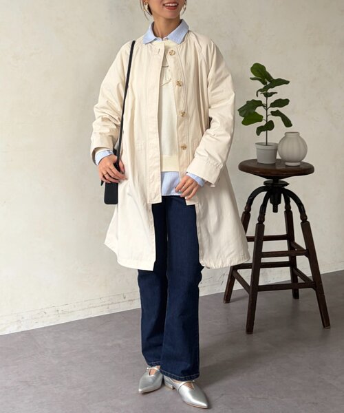 Chez toi（シェトワ）の「【マルチWAY】ステンカラーコート（その他アウター・レディース・ライトベージュ/カーキ/ネイビー・FREE）」の5枚目の写真