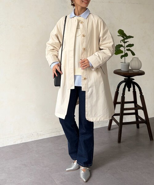 Chez toi（シェトワ）の「【マルチWAY】ステンカラーコート（その他アウター・レディース・ライトベージュ/カーキ/ネイビー・FREE）」の8枚目の写真