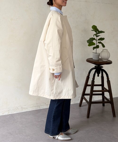 Chez toi（シェトワ）の「【マルチWAY】ステンカラーコート（その他アウター・レディース・ライトベージュ/カーキ/ネイビー・FREE）」の9枚目の写真