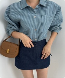 I.O.E（アイオイ）の「カジュアル ストライプ シャツトップス（シャツ/ブラウス）」