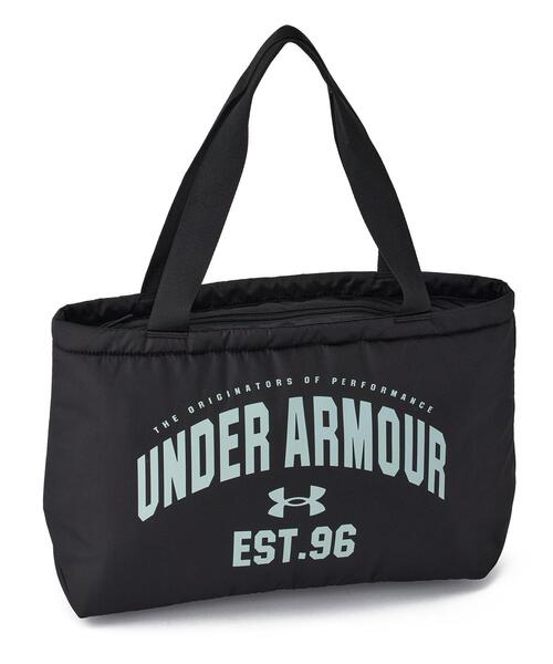 UNDER ARMOUR(アンダーアーマー)の「UAスタジオ ワードマーク トートバッグ(トレーニング/レディース)(ショルダーバッグ・レディース・ブラック・ONESIZE)」の1枚目の写真