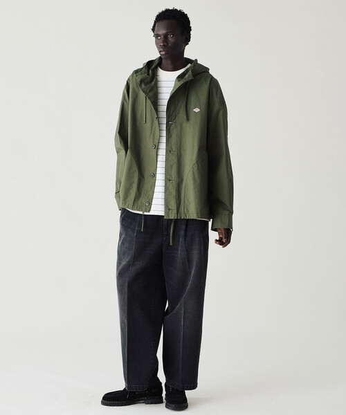 DANTON(ダントン)の「DANTON | コットンリネン ショートフードジャケット MEN(その他アウター・メンズ・オリーブ/ダークネイビー・40/42/44)」の4枚目の写真