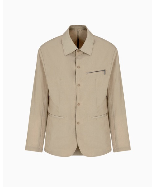 ARMANI EXCHANGE(アルマーニエクスチェンジ)の「【A|X アルマーニ エクスチェンジ】ナイロンシアサッカー シャツネックジャケット(テーラードジャケット・メンズ・ベージュ・34inch/44/42/38/36)」の5枚目の写真
