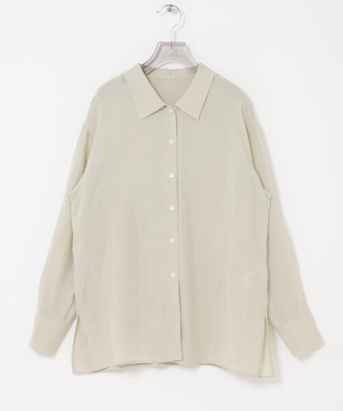 URBAN RESEARCH(アーバンリサーチ)の「キュプラシャツ(シャツ/ブラウス・レディース・チャコールグレー/オフホワイト/ライトベージュ・FREE)」の17枚目の写真