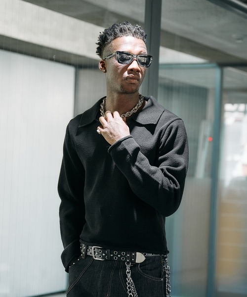 ANDER HUNK(アンダーハンク)の「Roll-up Skipper Knit Polo / ロールアップスキッパーニットポロ(ニット/セーター・メンズ・その他/ブラック・MEDIUM/LARGE)」の14枚目の写真