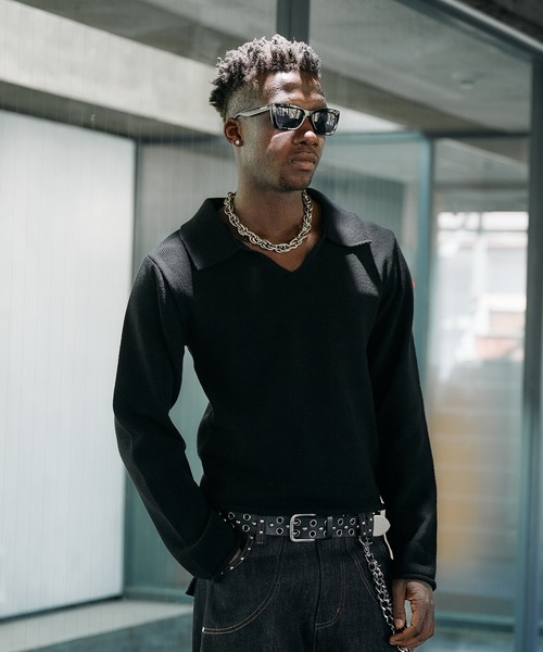ANDER HUNK(アンダーハンク)の「Roll-up Skipper Knit Polo / ロールアップスキッパーニットポロ(ニット/セーター・メンズ・その他/ブラック・MEDIUM/LARGE)」の15枚目の写真