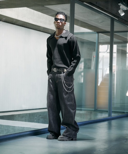 ANDER HUNK(アンダーハンク)の「Roll-up Skipper Knit Polo / ロールアップスキッパーニットポロ(ニット/セーター・メンズ・その他/ブラック・MEDIUM/LARGE)」の16枚目の写真