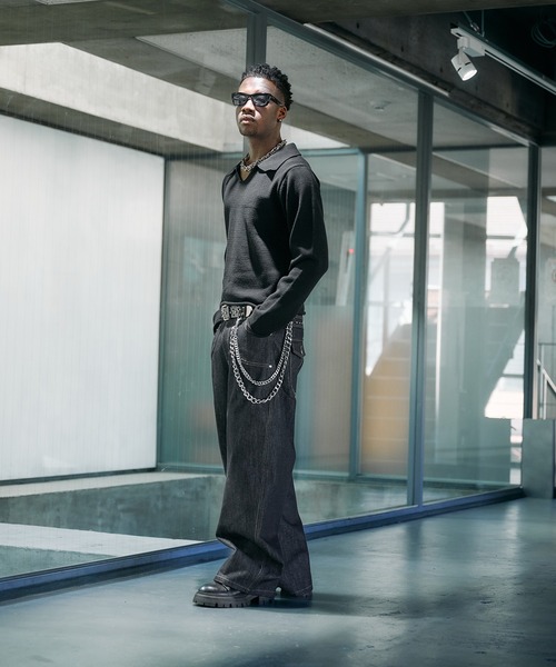 ANDER HUNK(アンダーハンク)の「Roll-up Skipper Knit Polo / ロールアップスキッパーニットポロ(ニット/セーター・メンズ・その他/ブラック・MEDIUM/LARGE)」の17枚目の写真