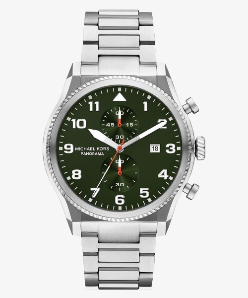 MICHAEL KORS(マイケルコース)の「PANORAMA シルバートーン ウォッチ(アナログ腕時計・メンズ・シルバー・FREE)」の1枚目の写真