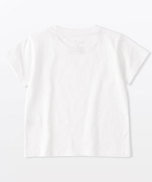 無印良品(ムジルシリョウヒン)の「ベビー あたまするっと 綿天竺編みクルーネック半袖Tシャツ 無地(Tシャツ/カットソー・キッズ・オフホワイト/グレー系・80/90/100)」の8枚目の写真
