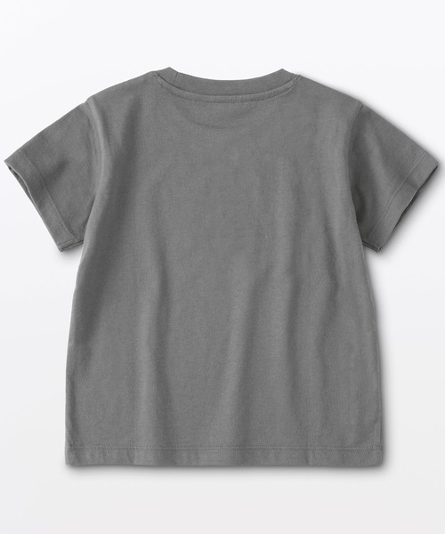 無印良品(ムジルシリョウヒン)の「ベビー あたまするっと 綿天竺編みクルーネック半袖Tシャツ 無地(Tシャツ/カットソー・キッズ・オフホワイト/グレー系・80/90/100)」の5枚目の写真