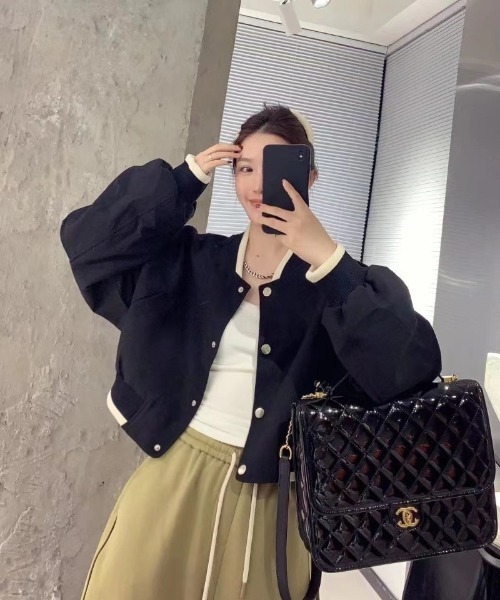 Ritzy（リッツィー）の「クロップド スタジャン ブルゾン（ブルゾン・レディース・ホワイト/ブラック・L/M）」の7枚目の写真