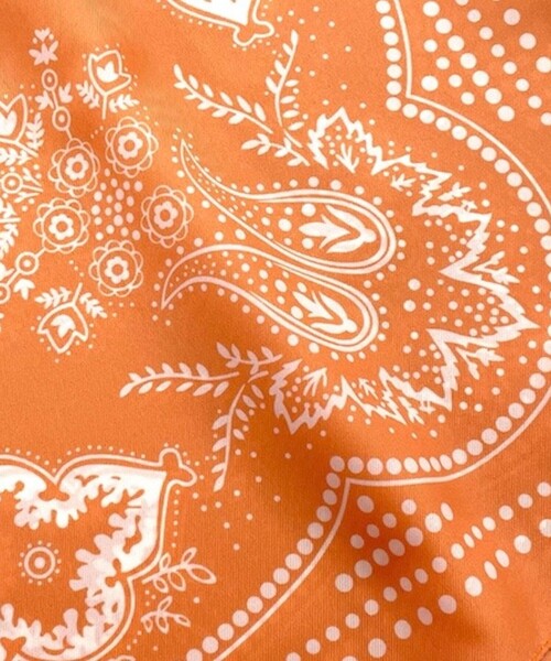 GLOSTER（グロスター）の「【イタリア製】バンダナ柄ペイズリースカーフ（バンダナ/スカーフ・メンズ・グレイッシュベージュ/オレンジ/ネイビー/ミント・FREE）」の6枚目の写真