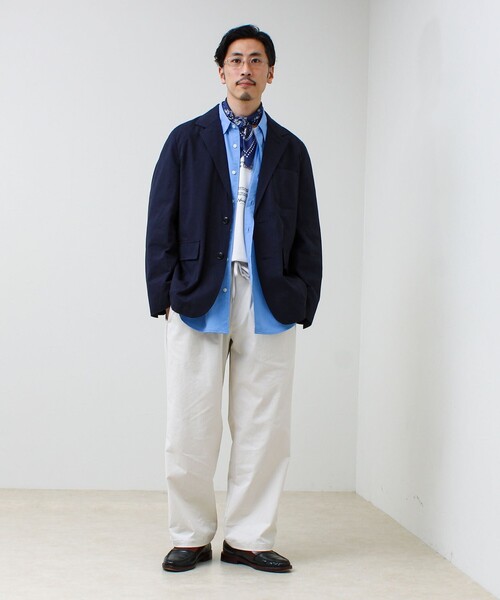 GLOSTER（グロスター）の「【イタリア製】バンダナ柄ペイズリースカーフ（バンダナ/スカーフ・メンズ・グレイッシュベージュ/オレンジ/ネイビー/ミント・FREE）」の10枚目の写真