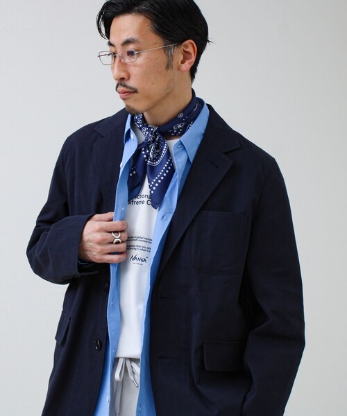 GLOSTER（グロスター）の「【イタリア製】バンダナ柄ペイズリースカーフ（バンダナ/スカーフ・メンズ・グレイッシュベージュ/オレンジ/ネイビー/ミント・FREE）」の11枚目の写真