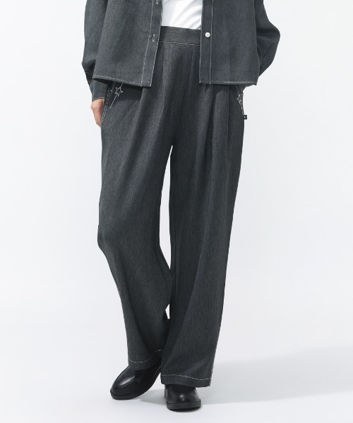 CONVERSE（コンバース）の「コンバース  SYNTHETIC DENIM PANTS L シンセティックデニムパンツ（デニムパンツ・レディース・ネイビー/ブラック/オフホワイト・M/L）」の3枚目の写真