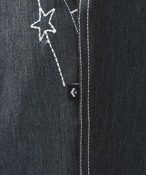 CONVERSE（コンバース）の「コンバース  SYNTHETIC DENIM PANTS L シンセティックデニムパンツ（デニムパンツ・レディース・ネイビー/ブラック/オフホワイト・M/L）」の8枚目の写真