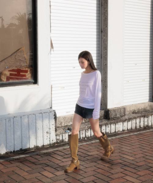 ROSEFRANTZ（ロゼフランツ）の「Lettering Angel Long Sleeve [Ivory]（Tシャツ/カットソー・レディース・ホワイト・OS）」の4枚目の写真