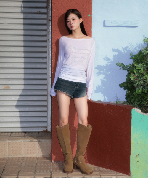 ROSEFRANTZ（ロゼフランツ）の「Lettering Angel Long Sleeve [Ivory]（Tシャツ/カットソー・レディース・ホワイト・OS）」の11枚目の写真