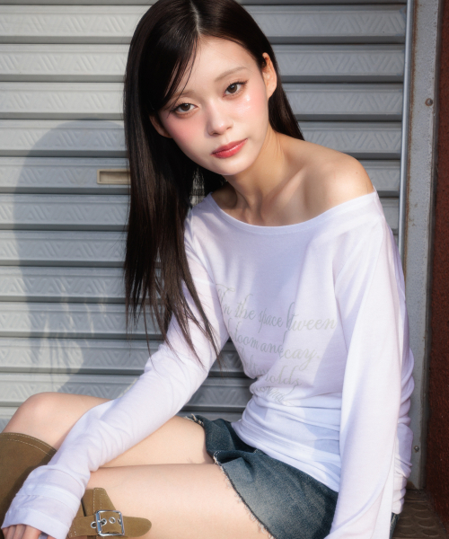 ROSEFRANTZ（ロゼフランツ）の「Lettering Angel Long Sleeve [Ivory]（Tシャツ/カットソー・レディース・ホワイト・OS）」の14枚目の写真