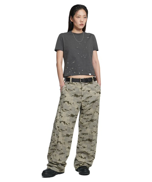 NOMANUAL（NOMANUAL）の「NM PAINTED T-SHIRT (WOMAN) - CHARCOAL（Tシャツ/カットソー・レディース・その他・LARGE/MEDIUM/SMALL）」の4枚目の写真