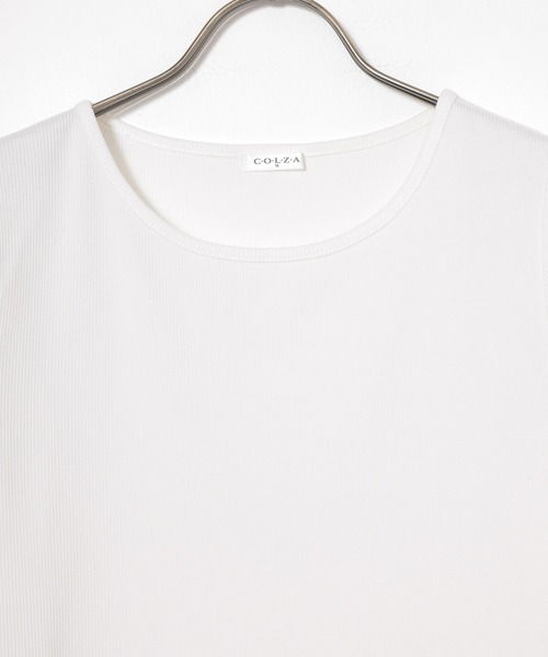 Honeys(ハニーズ)の「コンパクトトップス(Tシャツ/カットソー・レディース・レッド/ホワイト/モカ/ブラック/ブルー・S/M/L)」の19枚目の写真