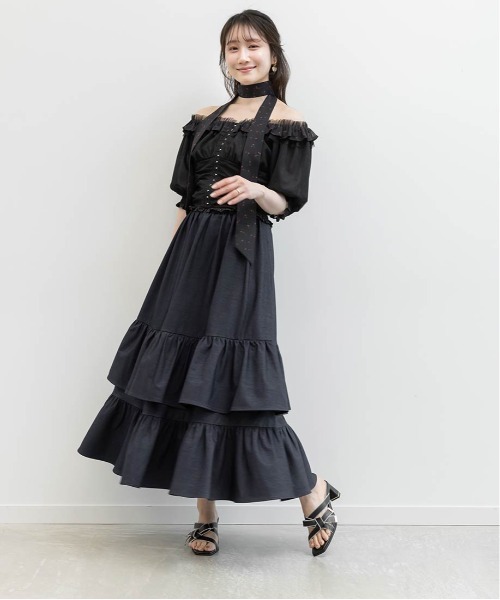 RANDA(ランダ)の「アシンメトリーリボンミュールサンダル(サンダル・レディース・グレイッシュベージュ/ブラック/アイボリー・M/S/L/LL)」の15枚目の写真