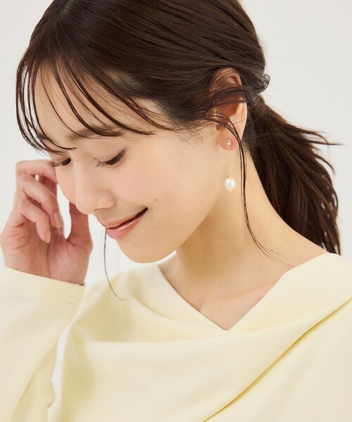 ROPE' PICNIC（ロペピクニック）の「チェーン/パールノンホールピアス（ピアス（両耳用）・レディース・シルバー/ゴールド・FREE）」の3枚目の写真