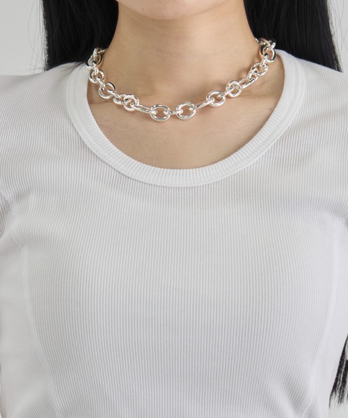 CITY TOKYO(シティトウキョウ)の「【CITY TOKYO/シティートウキョウ】Rib U Neck T/リブUネックTシャツ(Tシャツ/カットソー・レディース・ブラウン/ブラック/ホワイト・FREE)」の6枚目の写真