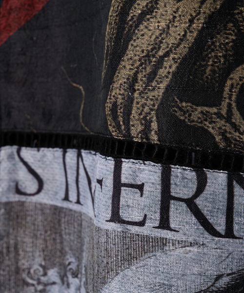 KHOKI（コッキ）の「【KHOKI/コッキ】Patchworked Silk Shirt（シャツ/ブラウス・メンズ・ブラック・2）」の3枚目の写真