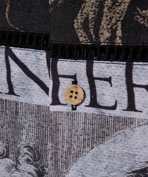 KHOKI（コッキ）の「【KHOKI/コッキ】Patchworked Silk Shirt（シャツ/ブラウス・メンズ・ブラック・2）」の6枚目の写真