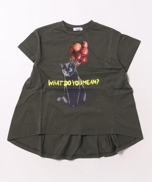 unica（ユニカ）の「WHAT DO YOU MEAN? Tシャツ（Tシャツ/カットソー・キッズ・チャコール/ブラック/オフホワイト・XL/L）」の3枚目の写真