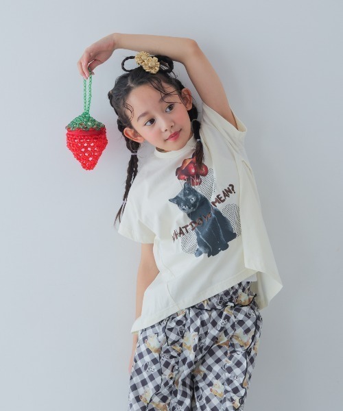 unica（ユニカ）の「WHAT DO YOU MEAN? Tシャツ（Tシャツ/カットソー・キッズ・チャコール/ブラック/オフホワイト・XL/L）」の2枚目の写真