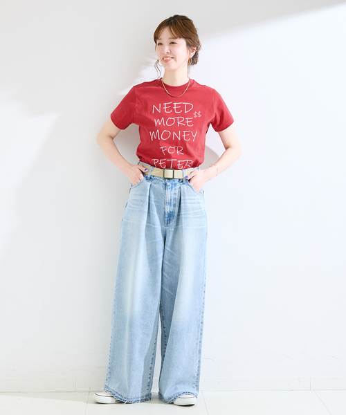 B.C STOCK(ベーセーストック)の「【WEB+一部店舗限定】MY NAME IS PETER / (W)MONEY T-SHIRTS(Tシャツ/カットソー・レディース・レッド/ホワイト・FREE)」の18枚目の写真