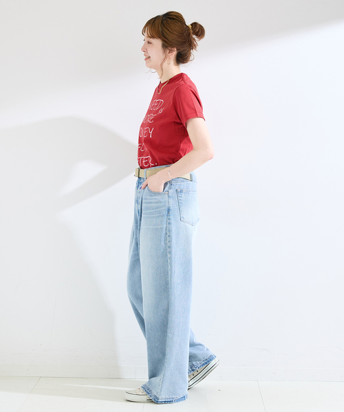 B.C STOCK(ベーセーストック)の「【WEB+一部店舗限定】MY NAME IS PETER / (W)MONEY T-SHIRTS(Tシャツ/カットソー・レディース・レッド/ホワイト・FREE)」の19枚目の写真