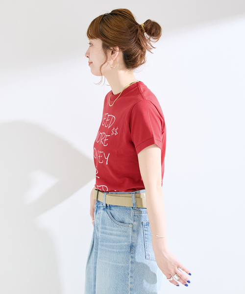 B.C STOCK(ベーセーストック)の「【WEB+一部店舗限定】MY NAME IS PETER / (W)MONEY T-SHIRTS(Tシャツ/カットソー・レディース・レッド/ホワイト・FREE)」の22枚目の写真