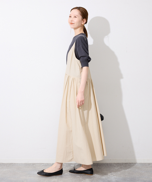 SLOBE IENA(スローブイエナ)の「タフタキャミワンピース(ワンピース・レディース・ブラック/ベージュ・FREE)」の21枚目の写真