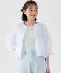 flower | ギャザーポケットジャケット(ナイロンジャケット)