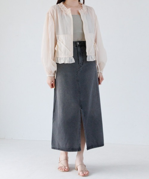 flower（フラワー）の「ギャザーポケットジャケット（ナイロンジャケット・レディース・ホワイト/アイボリー・FREE）」の13枚目の写真