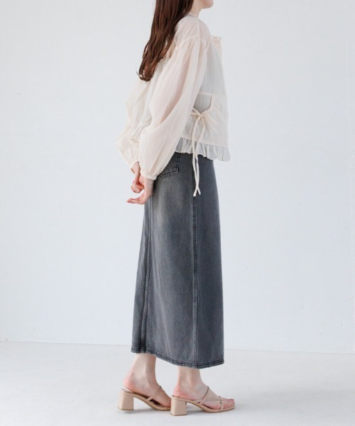 flower（フラワー）の「ギャザーポケットジャケット（ナイロンジャケット・レディース・ホワイト/アイボリー・FREE）」の14枚目の写真