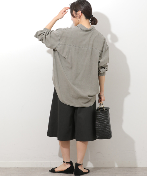 JOURNAL STANDARD relume(ジャーナルスタンダード レリューム)の「ガーメントダイオーバーサイズシャツ(シャツ/ブラウス・レディース・グレー/ブルー系その他/ベージュ/ピンク・FREE)」の8枚目の写真