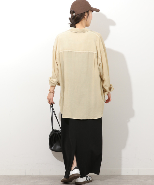 JOURNAL STANDARD relume(ジャーナルスタンダード レリューム)の「ガーメントダイオーバーサイズシャツ(シャツ/ブラウス・レディース・グレー/ブルー系その他/ベージュ/ピンク・FREE)」の16枚目の写真