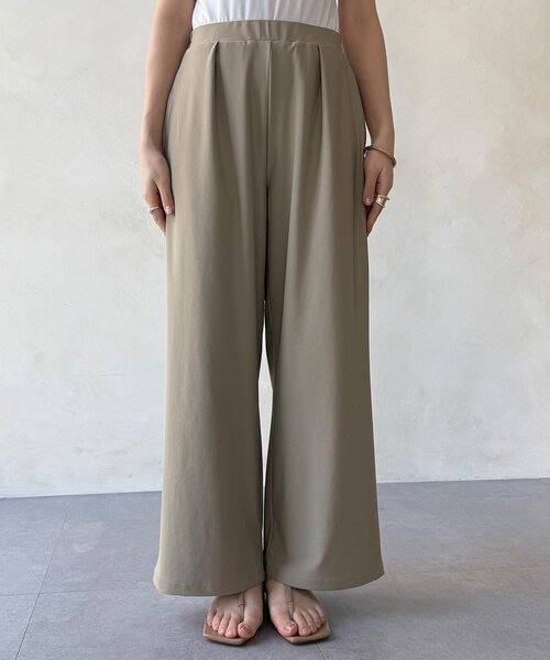 DouDou（ドゥドゥ）の「【WEB限定】6分袖スキッパーシャツ＋ワイドパンツ（セットアップ・レディース・モカ/ブラック・FREE）」の12枚目の写真