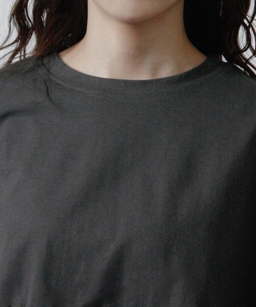 NYLAUS(ナイラス)の「【SG】袖フリルペプラムトップス オーバーサイズTシャツ(Tシャツ/カットソー・レディース・ブラック/アイボリー/チャコール・M)」の22枚目の写真