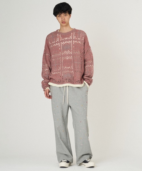 DISCOVERED（ディスカバード）の「MOHAIR LACE KNIT（ニット/セーター・メンズ・ブラック/ホワイト/ピンク・1/3）」の9枚目の写真