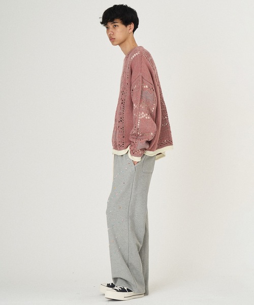 DISCOVERED（ディスカバード）の「MOHAIR LACE KNIT（ニット/セーター・メンズ・ブラック/ホワイト/ピンク・1/3）」の10枚目の写真