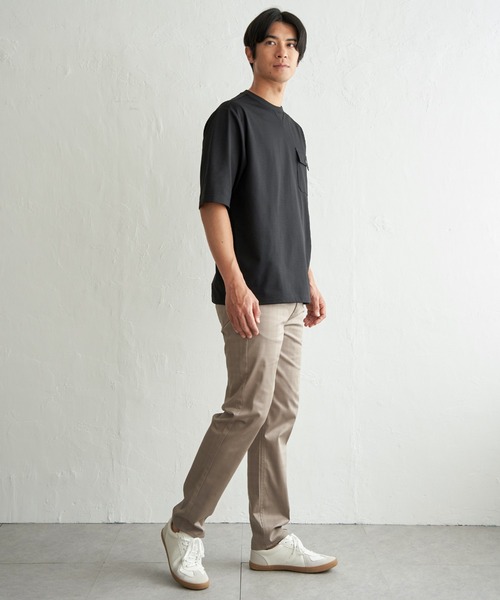 ikka（イッカ）の「【吸水速乾】冷感メッシュ5分袖アウターT（Tシャツ/カットソー・メンズ・グレー/ブラック/ベージュ/ネイビー・XL/L/M/S）」の6枚目の写真