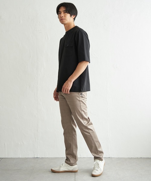 ikka（イッカ）の「【吸水速乾】冷感メッシュ5分袖アウターT（Tシャツ/カットソー・メンズ・グレー/ブラック/ベージュ/ネイビー・XL/L/M/S）」の7枚目の写真